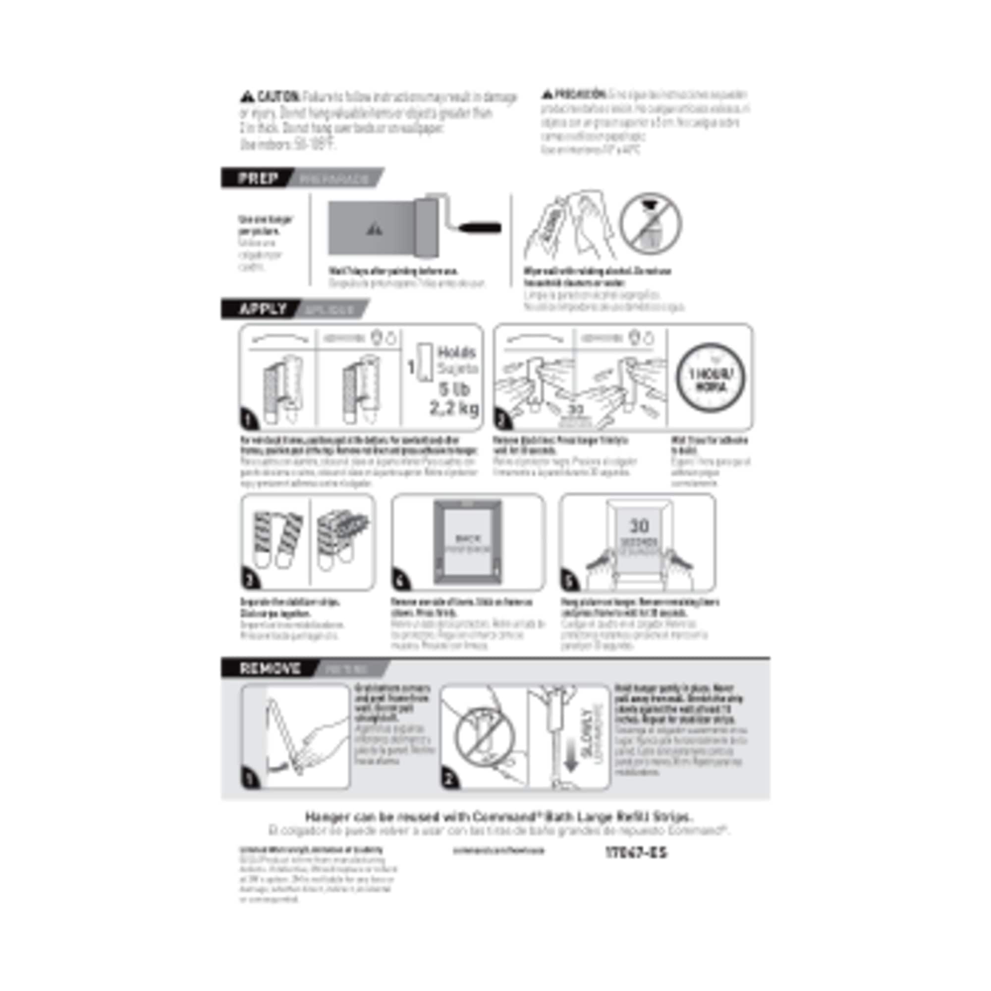 3M Command™ Sticky Nail Sawtooth Metal Hanger